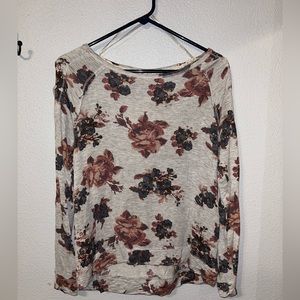 Simple flora long sleeve shirt